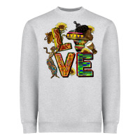 Heather Grey love juneteenth africa Heavyweight Sweatshirt - CowGirlArtShop