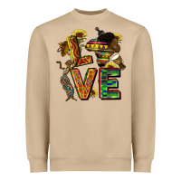 Mushroom love juneteenth africa Heavyweight Sweatshirt - CowGirlArtShop