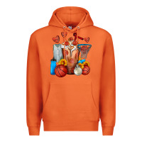 Carrot Basketball Sunflower Frappe Premium Hoodie - FaDigitalArtStudio