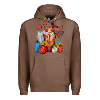 Chestnut Basketball Sunflower Frappe Premium Hoodie - FaDigitalArtStudio