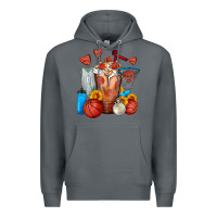Rock Basketball Sunflower Frappe Premium Hoodie - FaDigitalArtStudio