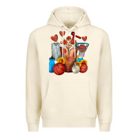 Sandshell Basketball Sunflower Frappe Premium Hoodie - FaDigitalArtStudio