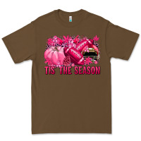 Cacao Tis' the season Football Breast Cancer Premium Tee - NancyCooperArtShop