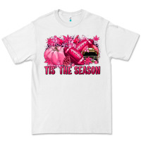White Tis' the season Football Breast Cancer Premium Tee - NancyCooperArtShop