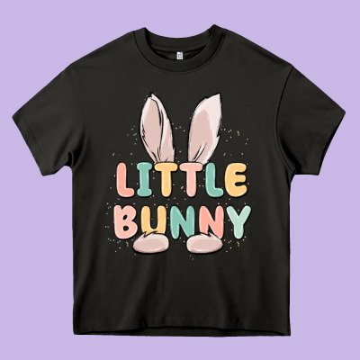Little Bunny Malias Heavy Core Tee Designed By Maliassmallbusiness
