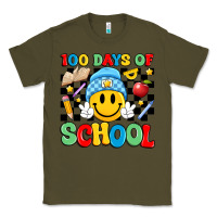 Army Green 100 days of school Classic Tee - Artiststas