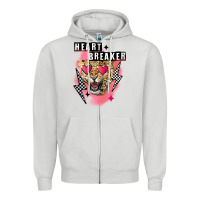 Dove Grey Heart breaker Valentine's Day Zipper Hoodie - FaDigitalArtStudio