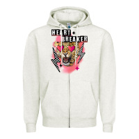Oatmeal Heather Heart breaker Valentine's Day Zipper Hoodie - FaDigitalArtStudio