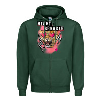 Sports Green Heart breaker Valentine's Day Zipper Hoodie - FaDigitalArtStudio