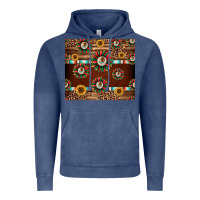 Vintage Denim seamless mexican sunflower tumbler design Vintage Hoodie - Jasminsmagicworld