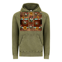 Vintage Olive seamless mexican sunflower tumbler design Vintage Hoodie - Jasminsmagicworld