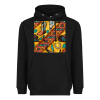 Black western cowboy bull skull seamless pattern Heavyweight Hoodie - BundleAndBundleShop