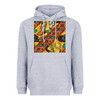 Heather Grey western cowboy bull skull seamless pattern Heavyweight Hoodie - BundleAndBundleShop