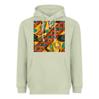 Western Cowboy Bull Skull Seamless Pattern Heavyweight Hoodie | Teevron