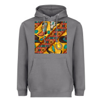 Storm western cowboy bull skull seamless pattern Heavyweight Hoodie - BundleAndBundleShop