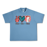 Pebble Blue Peace Love Goats Urban Heavy Tee - Bettercallsaul