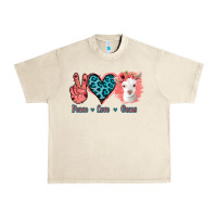 Sandshell Peace Love Goats Urban Heavy Tee - Bettercallsaul