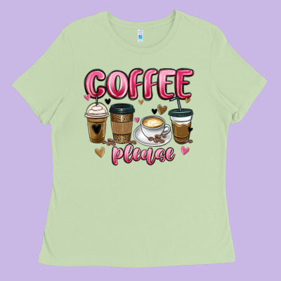 Coffee Please Ladies Tee Designed By Maliassmallbusiness