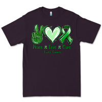 Plum Peace love cure Liver Cancer Premium Tee - NancyCooperArtShop