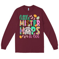 Burgundy little mister hops a lot Long Sleeve Tee - NancyCooperArtShop
