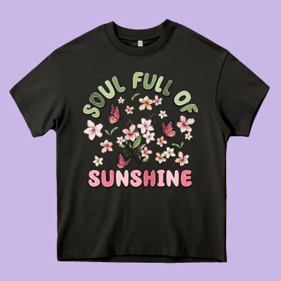 Soul Full Of Sunshine Heavy Core Tee Designed By Maliassmallbusiness