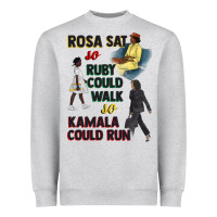 Heather Grey rosa sat so ruby could walk so kamala could run juneteenth Heavyweight Sweatshirt - CowGirlArtShop