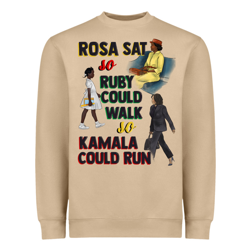Rosa Sat So Ruby Could Walk So Kamala Could Run Juneteenth Heavyweight Sweatshirt by CowGirlArtShop | Teevron