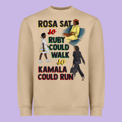 Rosa Sat So Ruby Could Walk So Kamala Could Run Juneteenth Heavyweight Sweatshirt Designed By Cowgirlartshop
