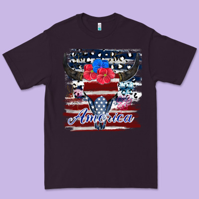 Bull Skull America Premium Tee Designed By Jahusdesignshop