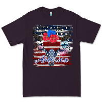 Plum bull skull america Premium Tee - JahusDesignShop
