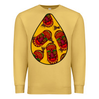 Antique Gold african masks teardrop  5 Premium Sweatshirt - BundleAndBundleShop
