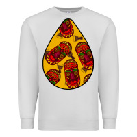 Dove Grey african masks teardrop  5 Premium Sweatshirt - BundleAndBundleShop