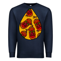 Navy african masks teardrop  5 Premium Sweatshirt - BundleAndBundleShop