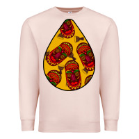 Pale Pink african masks teardrop  5 Premium Sweatshirt - BundleAndBundleShop