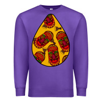 Purple african masks teardrop  5 Premium Sweatshirt - BundleAndBundleShop