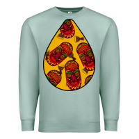 Seafoam african masks teardrop  5 Premium Sweatshirt - BundleAndBundleShop