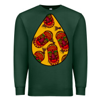 Sports Green african masks teardrop  5 Premium Sweatshirt - BundleAndBundleShop