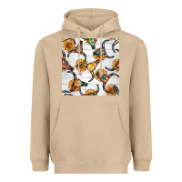 Mushroom native american aztec seamless pattern 7 Heavyweight Hoodie - BundleAndBundleShop