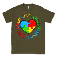 Army Green autism awareness puzzle heart love understand advo Classic Tee - Artiststas