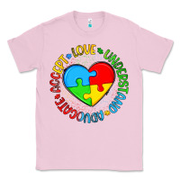 Bubblegum Pink autism awareness puzzle heart love understand advo Classic Tee - Artiststas