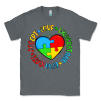 Charcoal Heather autism awareness puzzle heart love understand advo Classic Tee - Artiststas