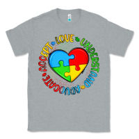 Heather Grey autism awareness puzzle heart love understand advo Classic Tee - Artiststas