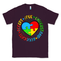 Plum autism awareness puzzle heart love understand advo Classic Tee - Artiststas