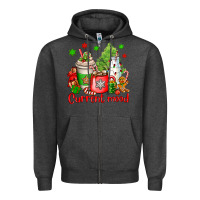 Charcoal Heather current mood christmas Zipper Hoodie - OliviaCreatesArt