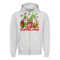 Dove Grey current mood christmas Zipper Hoodie - OliviaCreatesArt