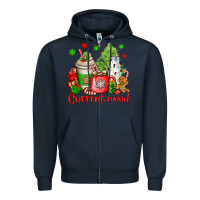Navy current mood christmas Zipper Hoodie - OliviaCreatesArt