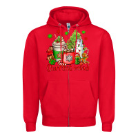 Red current mood christmas Zipper Hoodie - OliviaCreatesArt