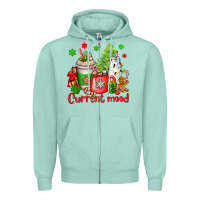 Seafoam current mood christmas Zipper Hoodie - OliviaCreatesArt