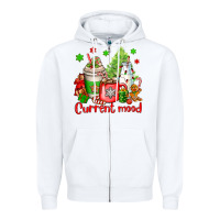 White current mood christmas Zipper Hoodie - OliviaCreatesArt