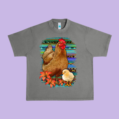 Chicken With Chick Urban Heavy Tee Designed By Bettercallsaul